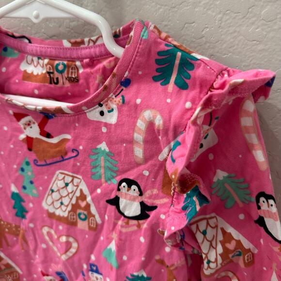 Tu Pinkmas Christmas Ruffle Long Sleeve Dress - Picture 2 of 7